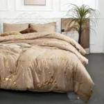 6 by 7 Gold Marble Foil Duvet Cover Set | Smart Enterprise