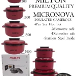4 Piece Redberry Micronova Plastic Insulated Hotpot Set – Maroon
