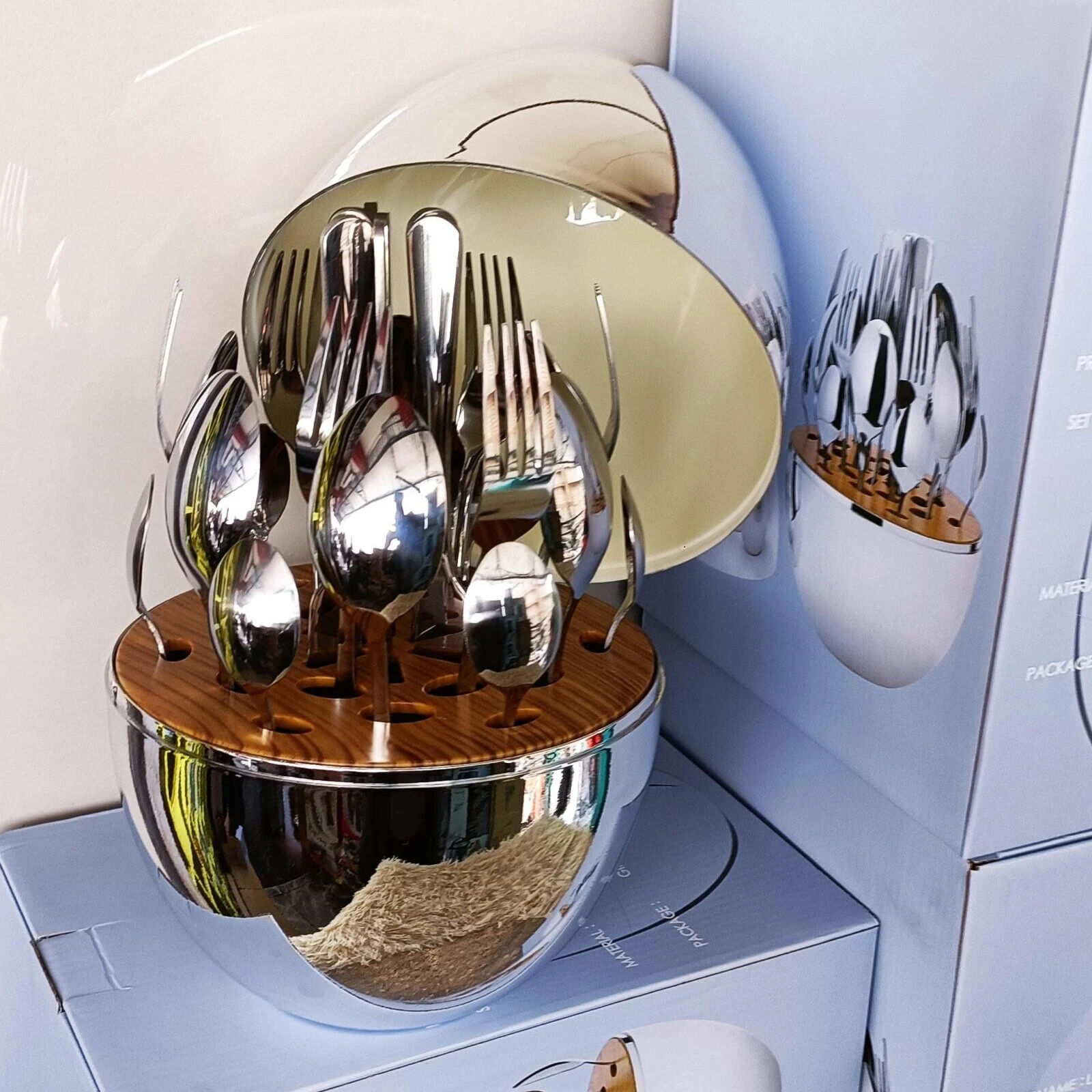 Mood Egg Cutlery Set – 24-Piece – Silver Mood Egg Cutlery Set – 24-Piece – Silver