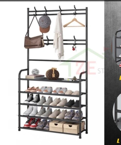 Multi-function Rack Shoe, Hat and Cloth Hanger Rack