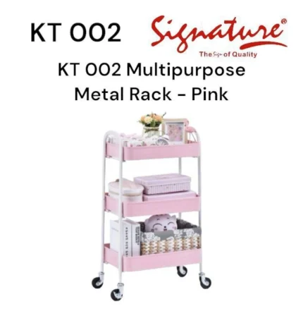 Signature Multipurpose Metal Rack | Smart Enterprise – Metal, Pink