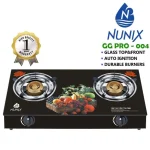 Nunix Glass Table Top Double Gas Burner