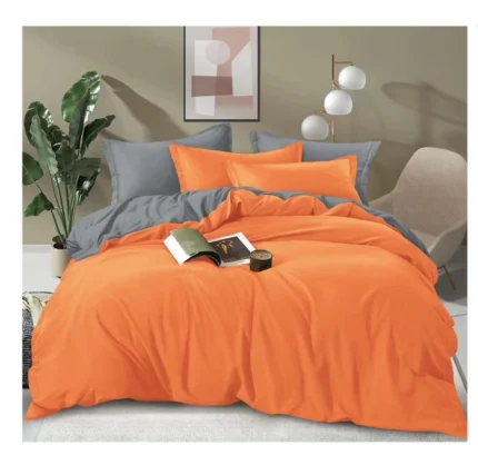 Plain Double-Sided Cotton Duvet Cover Set – 6x6 – ,