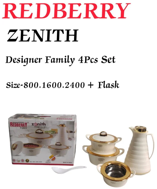 Zenith Plastic Hotpot Set – 4 Piece – Cream