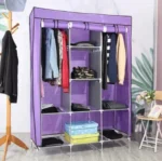 Portable 3-Column Metallic Wardrobes