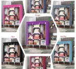 Portable 3-Column Metallic Wardrobes