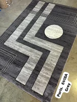 Premium Paris Carpets - E418A – Grey an Black, 8 by 11