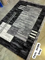 Premium Paris Carpets - E419A – Grey an Black, 8 by 11