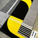 Premium Paris Carpets - E416A – Black an Gold, 8 by 11