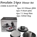 REDBERRY 24-Piece Porcelain Dinner Set