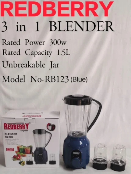 1.5L REDBERRY 3 In 1 Blender RB123 - 300W