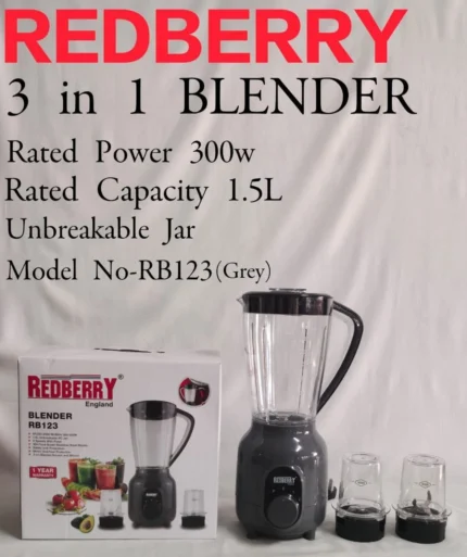 1.5L REDBERRY 3 In 1 Blender RB123 - 300W
