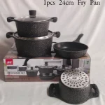 REDBERRY 7pcs Granite Cookware Set – Black