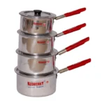 Redberry 8-Piece Aluminium Saucepan Set with Lids