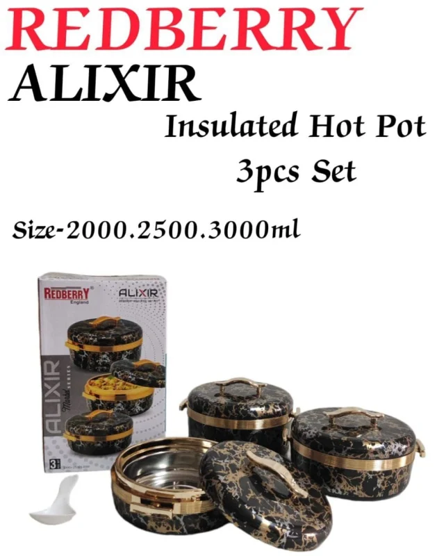 Redberry ALIXIR Hotpot Set – 3 Piece – Black