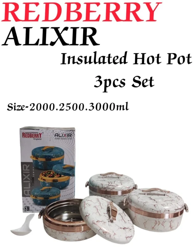 REDBERRY Alixir HotPot Set – 3pcs – White
