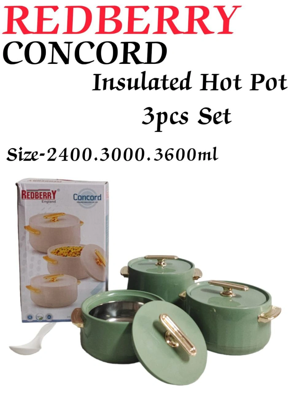 Redberry Concord Plastic Hotpot Set – 3 Pieces – Green