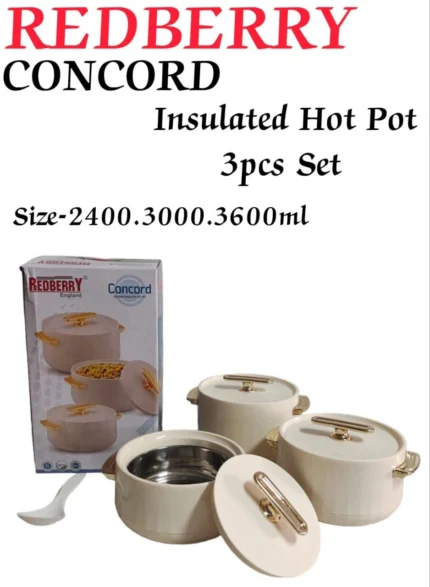 3Pcs Redberry Concord Plastic Hotpot Set | Smart Enterprise – White