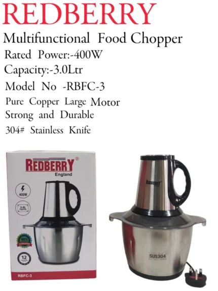 5L REDBERRY Multifunctional Food Chopper | Smart Enterprise – 3-Ltr