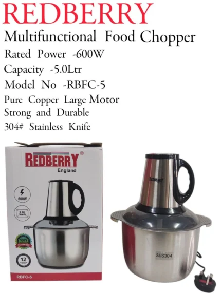 5L REDBERRY Multifunctional Food Chopper | Smart Enterprise – 5-Ltr