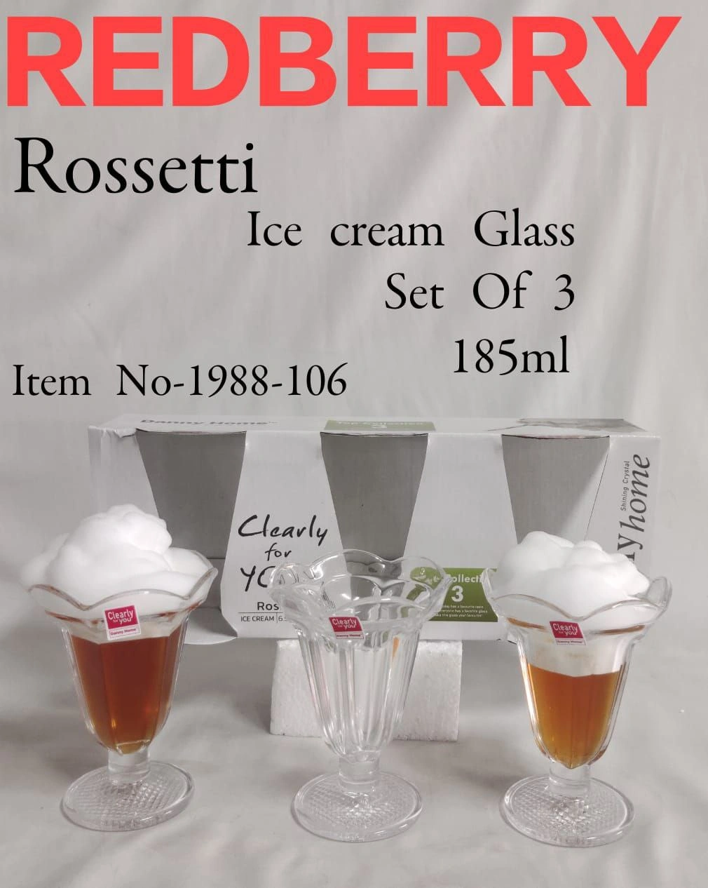 Rossetti Ice Cream Glass Set – Set of 3