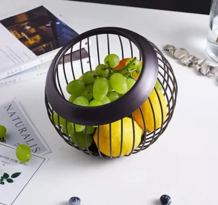 Round Chrome Stainless Steel Fruit Holder