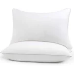Set of 2 White Cotton Fibre Bed Pillows – 1000g