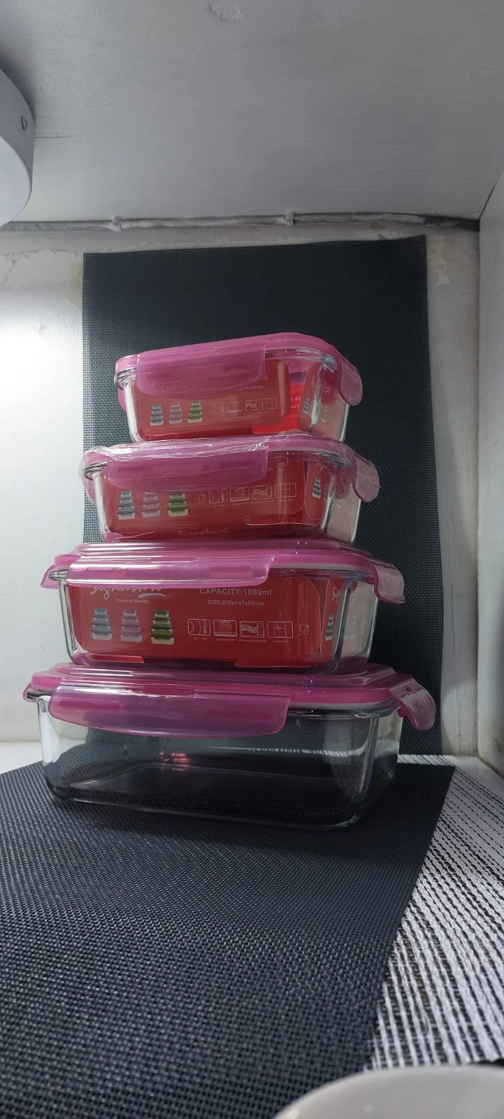 Signature 4 Glass Storage Bowls Airtight