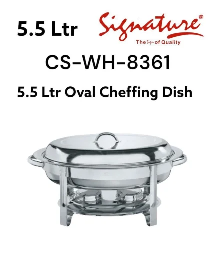 Signature 5.5L Oval Chafing Dish – Single Compartment
