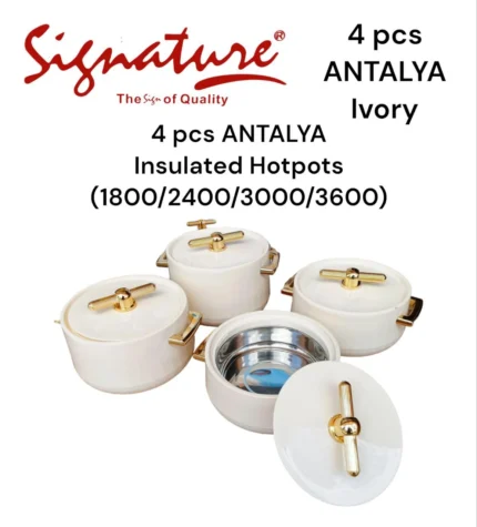 4-Piece Signature ANTALYA Plastic Insulated Hotpot Set