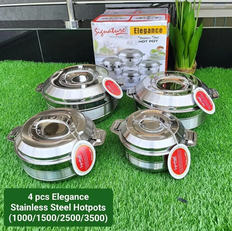 Signature Stainless Steel Insulated Hotpots - Set of 4