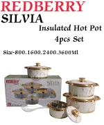 Silvia Plastic Designer Hotpot Set (4pcs) – White