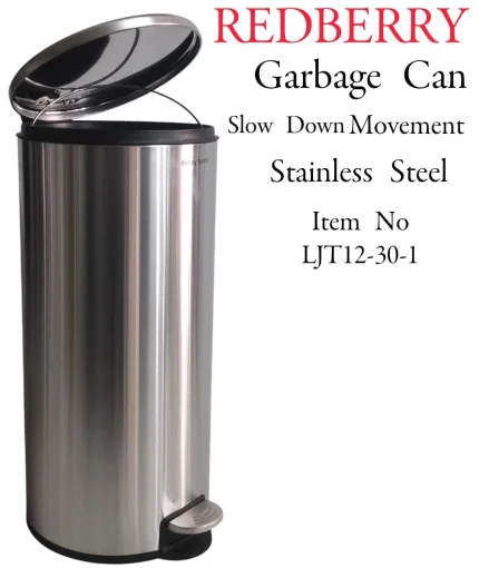 Stainless Steel Garbage Can – 30L