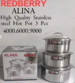 3-Piece REDBERRY ALINA Stainless Steel Insulated Hotpot Set