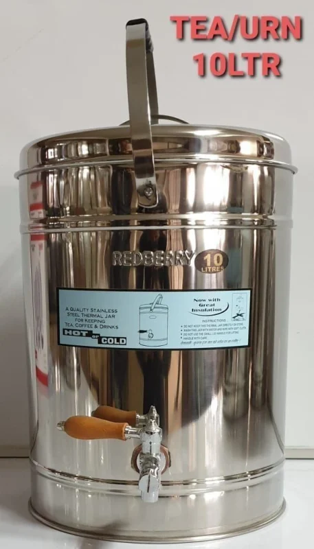REDBERRY Stainless Steel Insulated Tea Urn – 10L