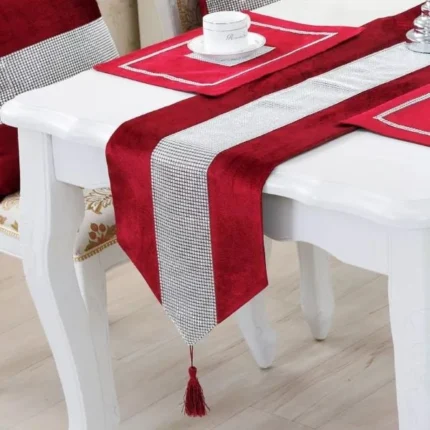 13-Piece Acrylic Table Runner Set with Mats Covers –