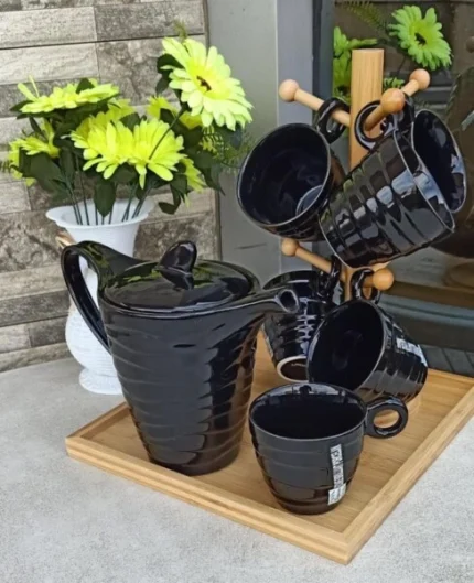 Tea Set With Bamboo Stand