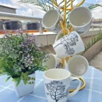 6 Piece 300ml Tree Ceramic Mugs Set | Smart Enterprise