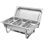 Triple Chafing Dish Stainless Steel Buffet Food Warmer