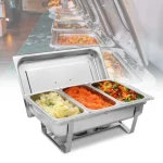 Triple Chafing Dish Stainless Steel Buffet Food Warmer
