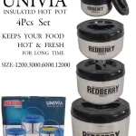 UNIVIA Stainless Steel Insulated Hotpot Set – 4pcs – Black