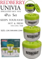 UNIVIA Stainless Steel Insulated Hotpot Set – 4pcs – Lime Green