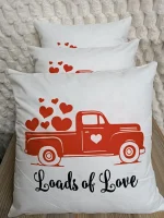 Valentine-themed throw pillow case