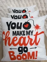 Valentine-themed throw pillow case
