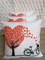 Valentine-themed throw pillow case