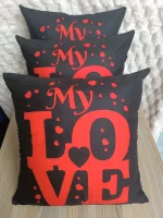 Valentine-themed throw pillow case