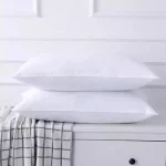 White Compressed Fibre Bed Pillows -1000g Soft Comfort