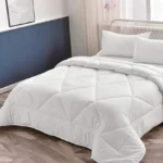 6x7 White Striped Cotton Binded Duvet Set – 4-Piece