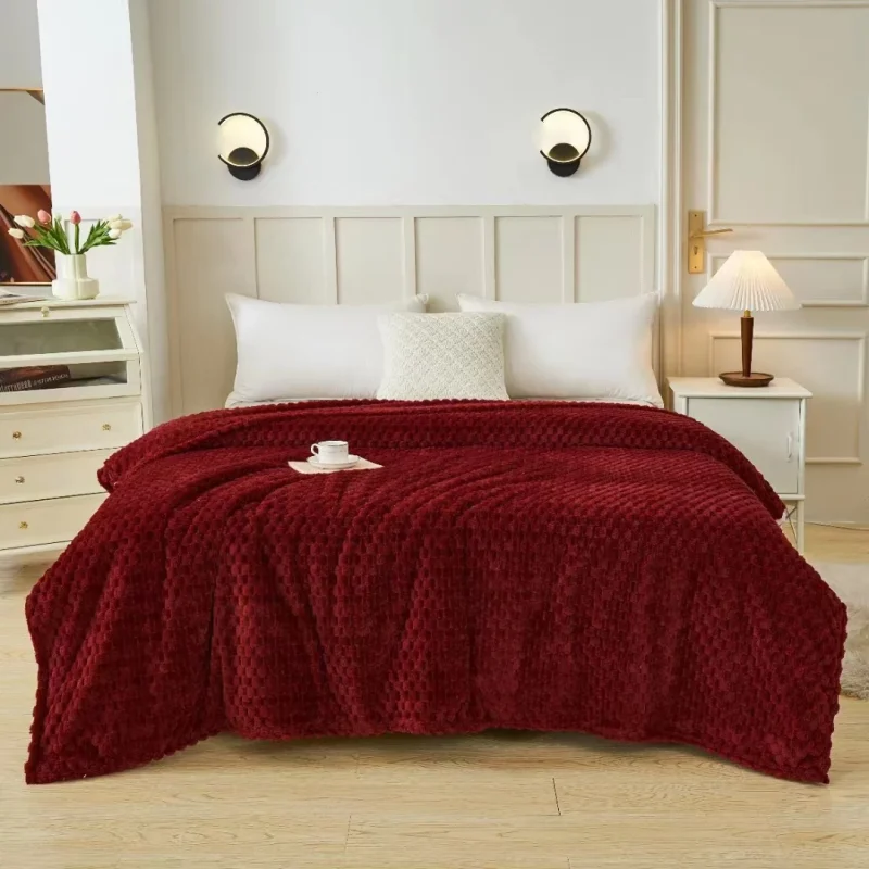 Exquisite Fleece Blanket – 6x7 – Maroon