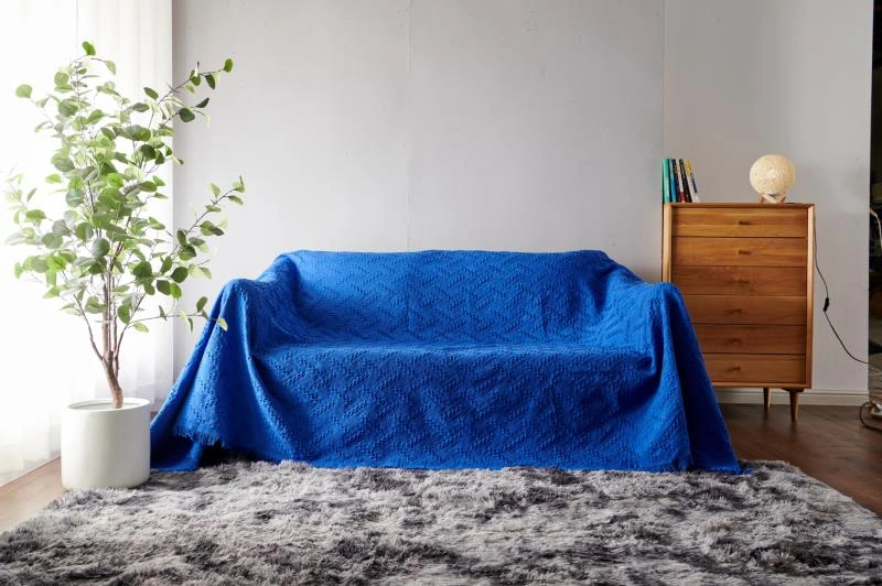 Knitted Fleece Blankets – 180 x 200cm – Bluish